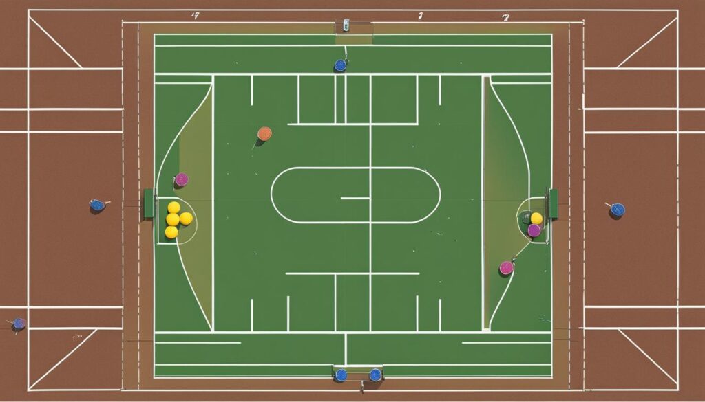 pickleball court play zones