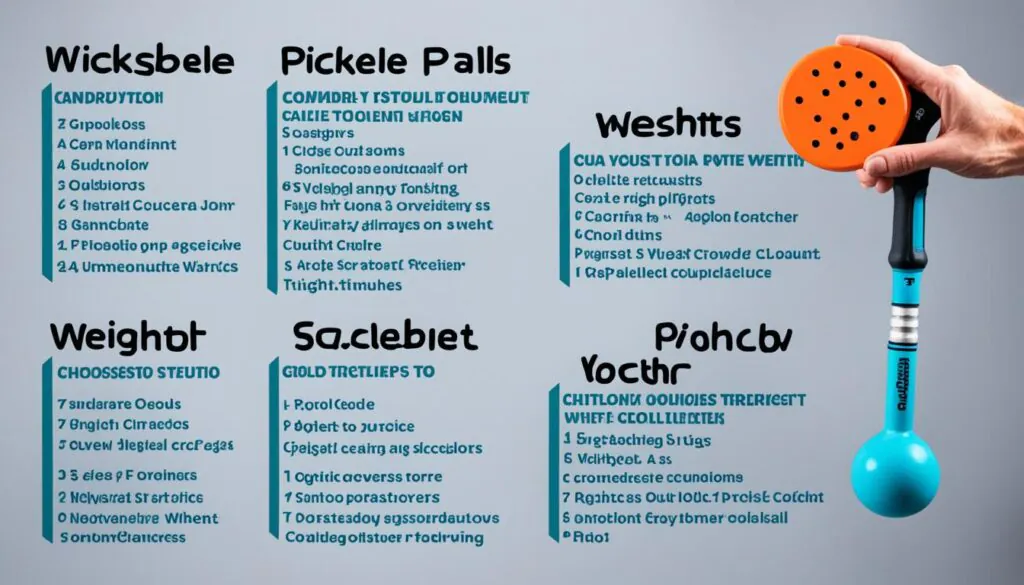 Choosing the right pickleball paddle weight