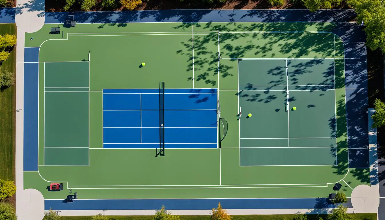 is pickleball court same size as tennis court