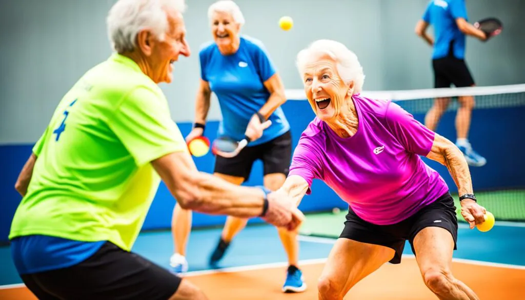 mature athletes pickleball competition