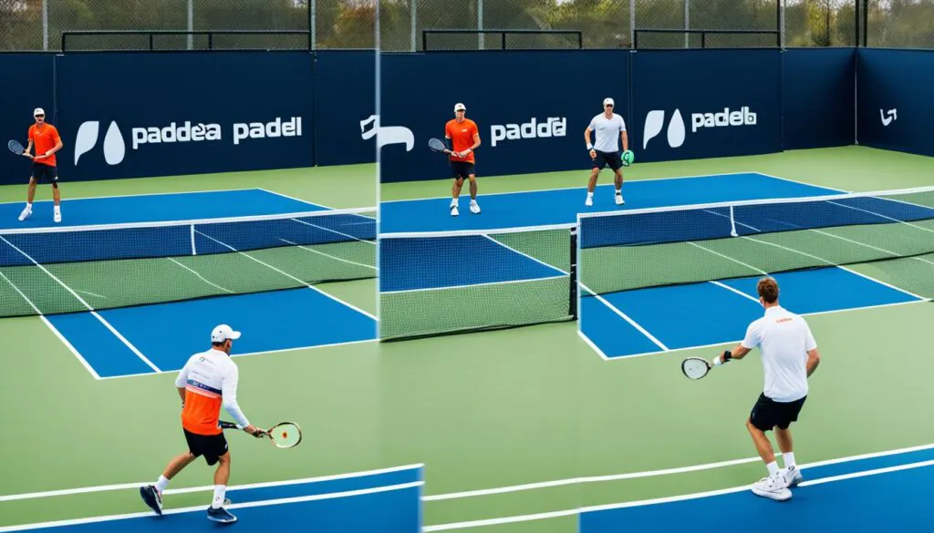 padel and pickleball gameplay comparison