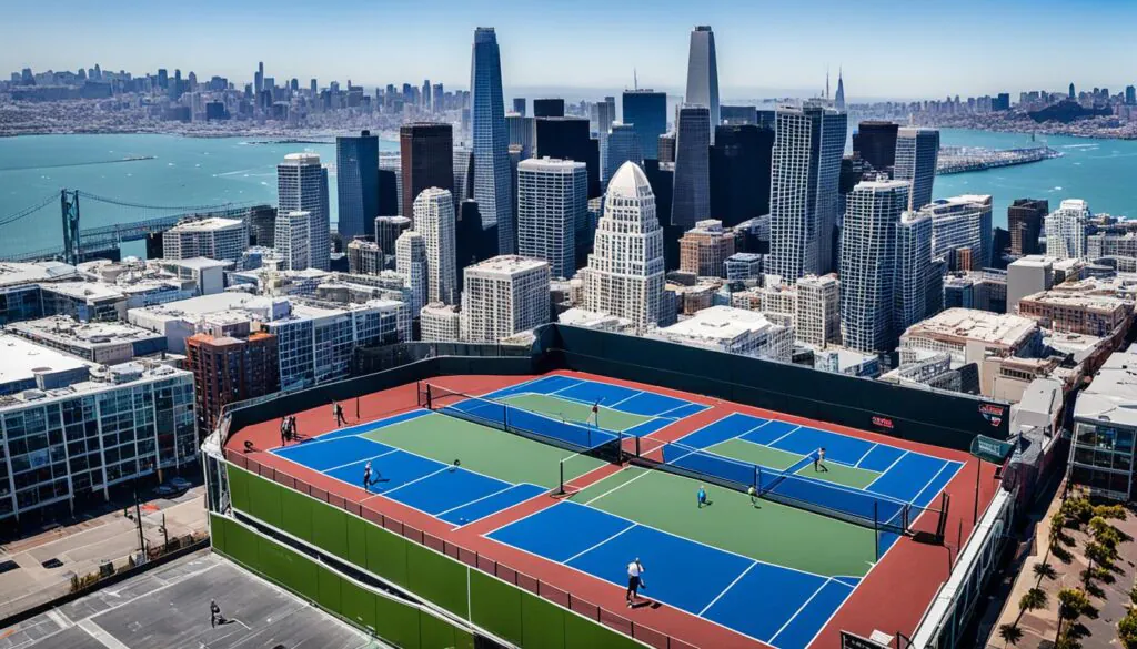 pickleball courts at oracle park