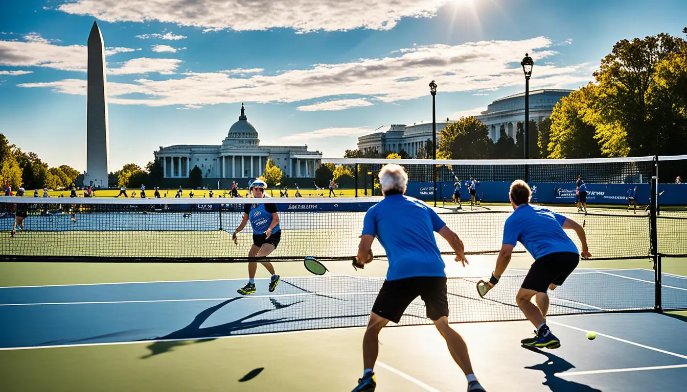 pickleball on the mall